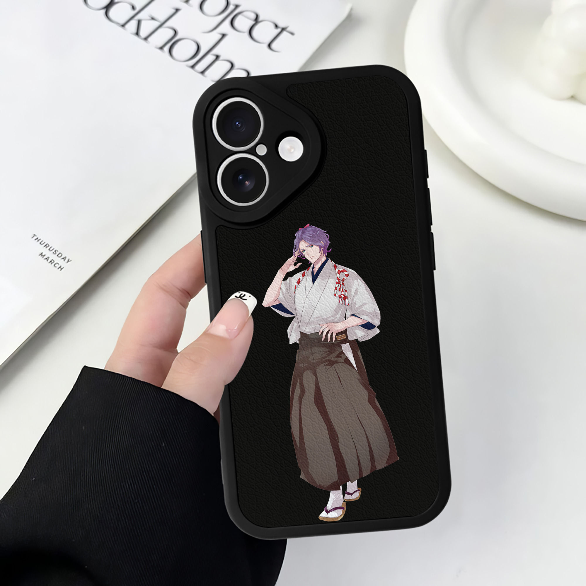 （画像用） 刀剣乱舞 Touken Ranbu 【iPhone 16シリーズ対応】シリコンスマホケース（レザー調） 材質：シリコン